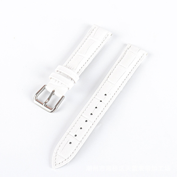 Náramok na hodinky z pravej kože, unisex, textúra bambusovo-krokodílová, dvojvrstvová hovädzia koža, pôvod: Chaozhou, zima 2023