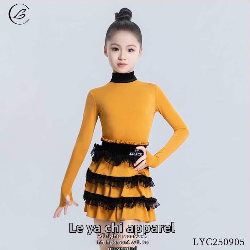 Latino tantsuriiet lastele, noorematele ja täiskasvanutele — 2025. aasta talv, kõrgekvaliteediline igapäevane treening- ja esinemisriide; Crystal Hemp polüester 90–95%; Magus stiil, Elegantne igapäevane stiil