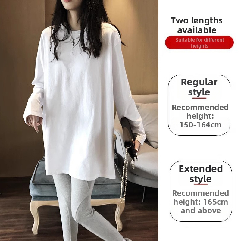 Dámske tričko s dlhým rukávom, okrúhly výstrih, voľný strih, combed cotton, jeseň 2025