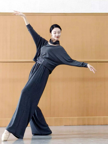 Μοντέρνο γυναικείο ένδυμα για χορό πρακτικής - άνετη εφαρμογή, μακριά μανίκια, βαμβάκι, επένδυση βαμβάκι, μάρκα Chendi, για ενήλικες γυναίκες