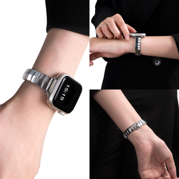 Brățară din aliaj de zinc, cu formă de diamant, pentru Apple Watch Ultra (Toate seriile) – Burei, toamna 2025