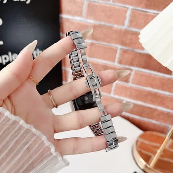 Brățară din aliaj de zinc, cu formă de diamant, pentru Apple Watch Ultra (Toate seriile) – Burei, toamna 2025