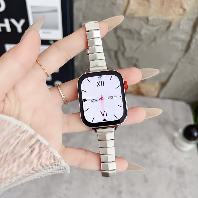 Brățară din aliaj de zinc, cu formă de diamant, pentru Apple Watch Ultra (Toate seriile) – Burei, toamna 2025