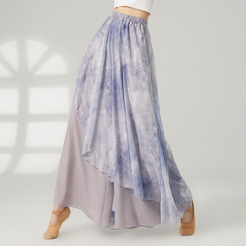 Etno tanečný kostým pre ženy, šifónová tkanina, 100% polyester, potlačený vzor