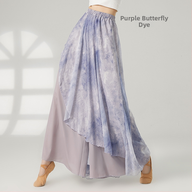 Etno tanečný kostým pre ženy, šifónová tkanina, 100% polyester, potlačený vzor
