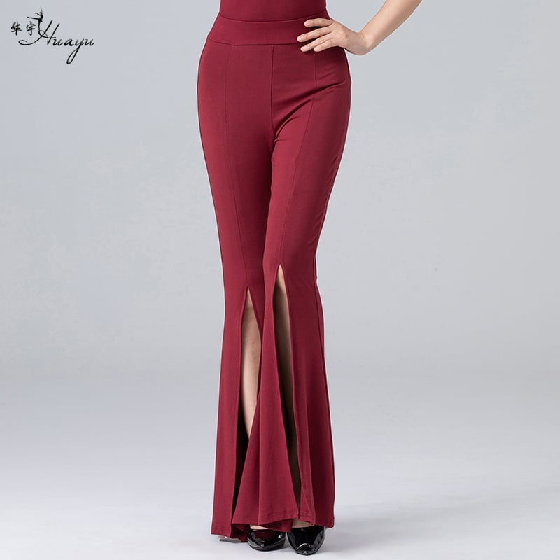 Σετ χορευτικής προπόνησης για γυναίκες με παντελόνι με σχισμή – ύφασμα modal, 50–70% ινών modal, κοστούμι latin/modern χορού για ενήλικες