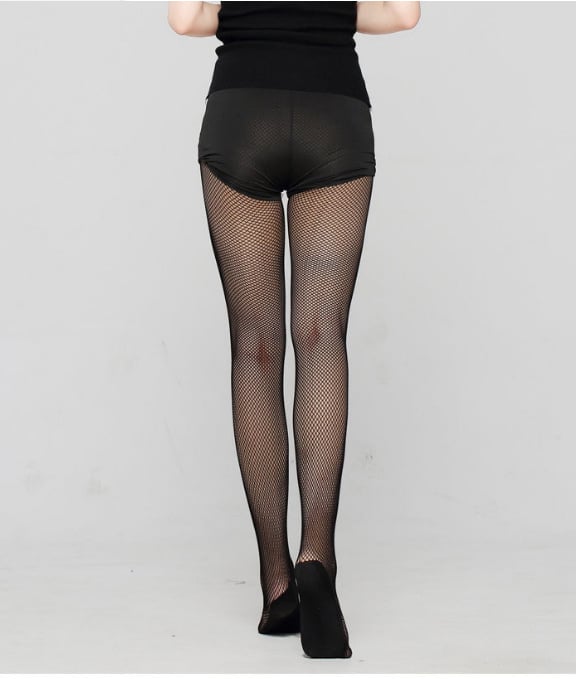 Κάλτσες χορού λατιν με δίκτυο, λεπτό velúr-νάιλον μίγμα, μακρύ σωλήνας, μονόχρωμο σχέδιο