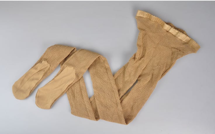 Κάλτσες χορού λατιν με δίκτυο, λεπτό velúr-νάιλον μίγμα, μακρύ σωλήνας, μονόχρωμο σχέδιο