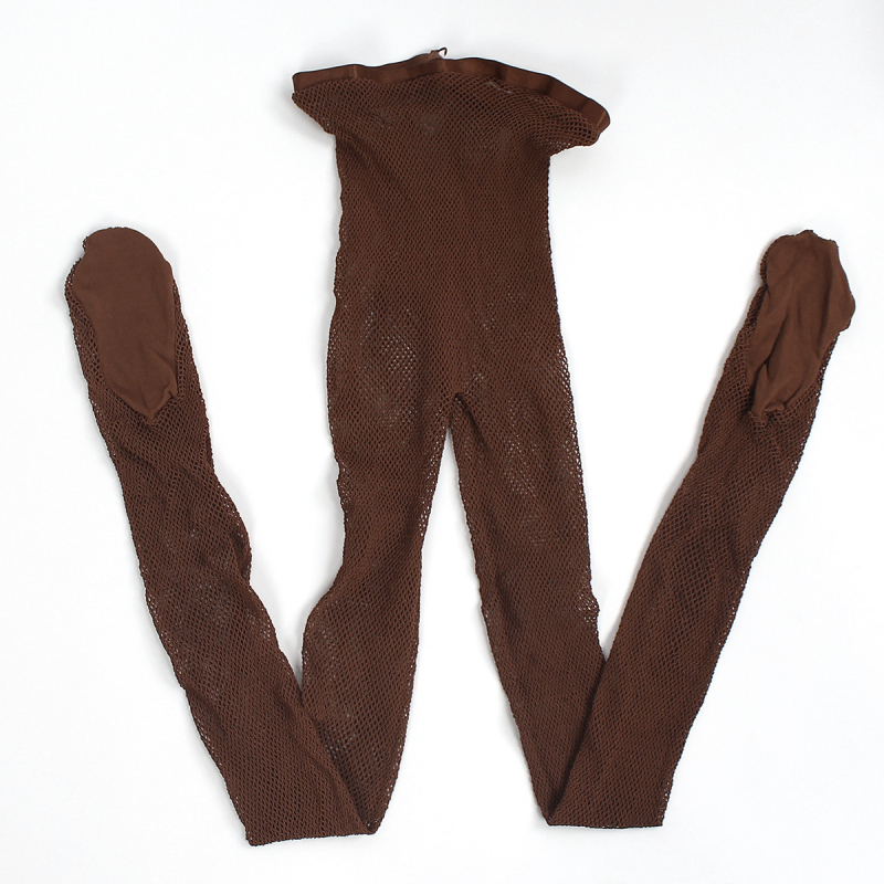 Κάλτσες χορού λατιν με δίκτυο, λεπτό velúr-νάιλον μίγμα, μακρύ σωλήνας, μονόχρωμο σχέδιο