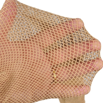 Latinské tanečné ponožky s sieťkou a protišmyšľou podrážkou, 88% nylon, dlhý valec, pre dospelých