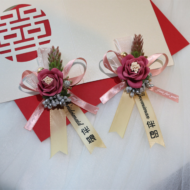 Corsage vestuvėms – šiuolaikiškas minimalistinis stilis porai, geometrinis dizainas, medžiaga: Kitas, Žiemos 2022 leidimas