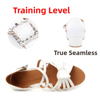 Shanshi vaikų Lotynų šokių bateliai - odinis padas, kvėpuojantys ir lengvi mergaitėms