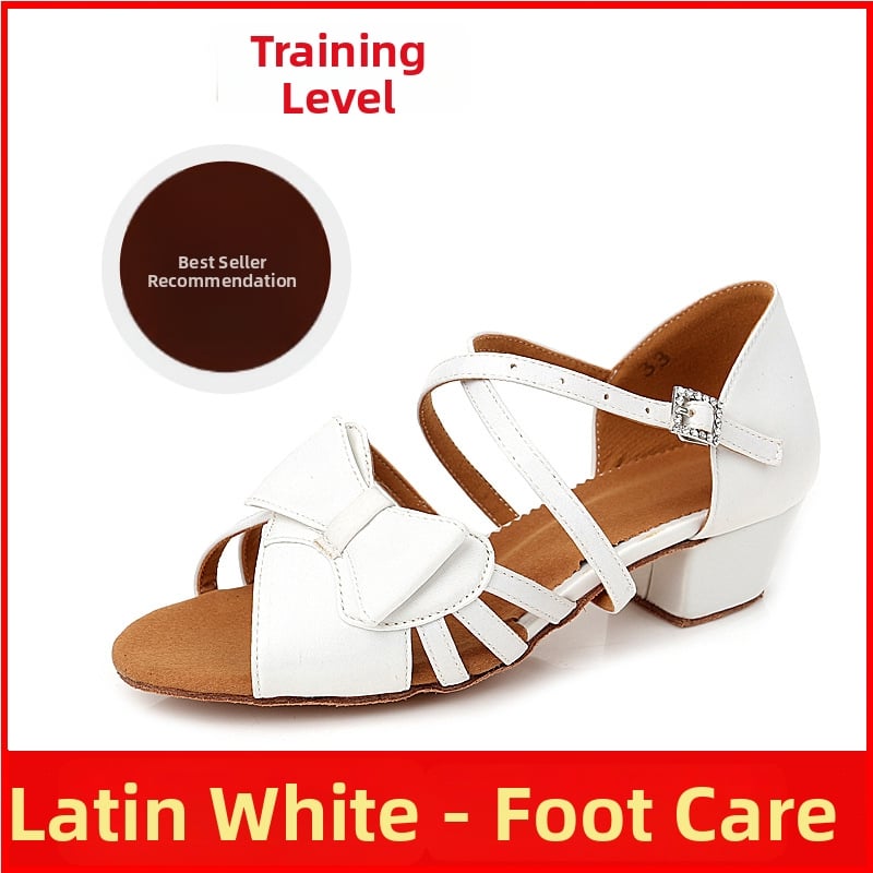 Shanshi vaikų Lotynų šokių bateliai - odinis padas, kvėpuojantys ir lengvi mergaitėms