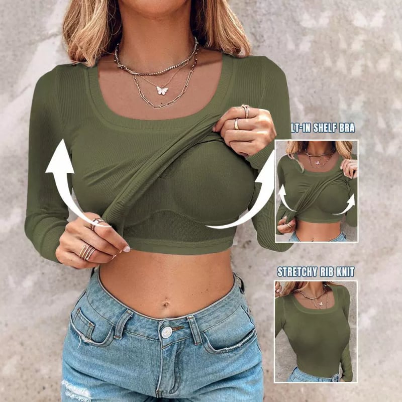 Majica s dugim rukavima, U izrezom, jednobojna, pleteni materijal, pamuk/poliester smjesa, slim fit