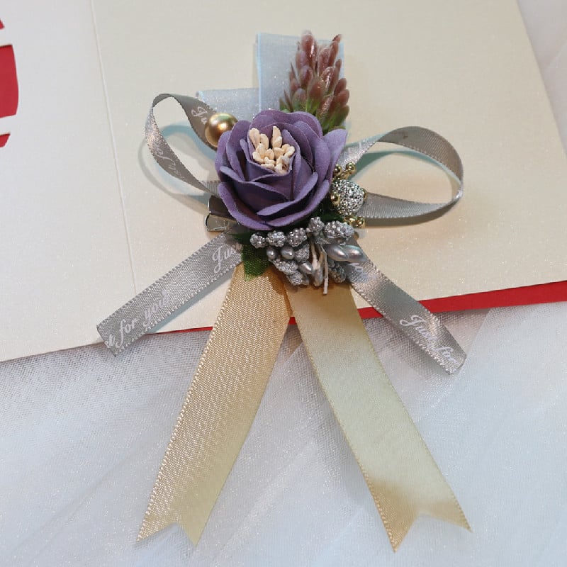 Σετ κορσάζ γάμου – μοντέρνο μινιμαλιστικό στυλ για ζευγάρι, γεωμετρικός σχεδιασμός, χειμώνας 2022