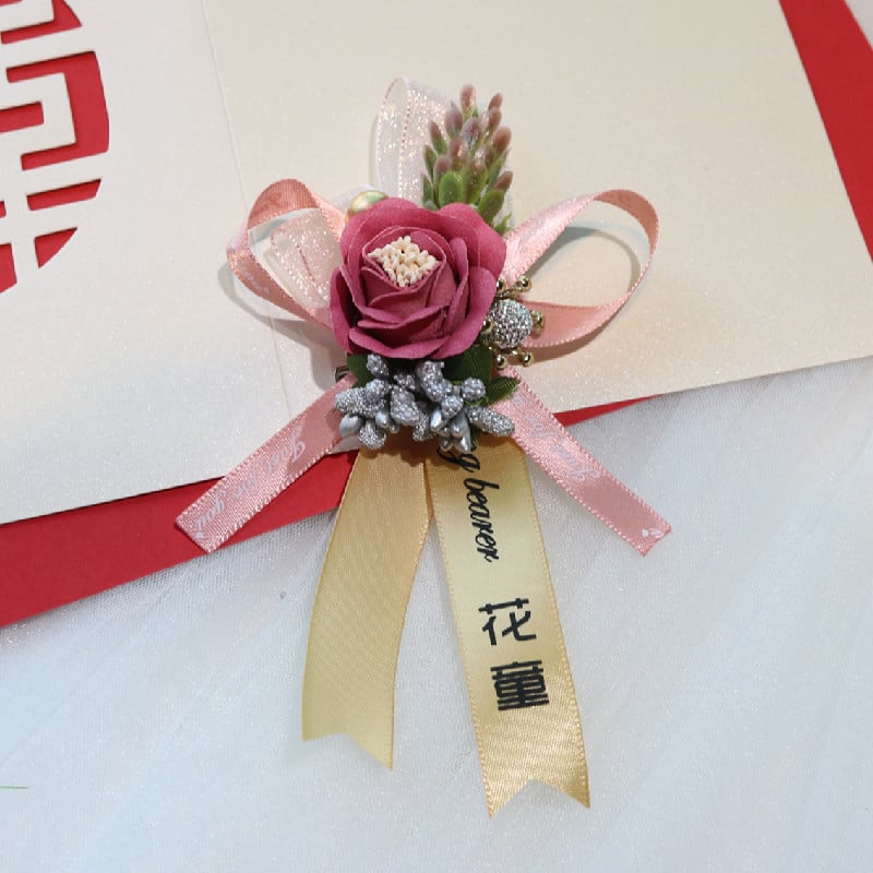 Σετ κορσάζ γάμου – μοντέρνο μινιμαλιστικό στυλ για ζευγάρι, γεωμετρικός σχεδιασμός, χειμώνας 2022