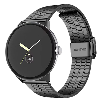 Pixel Watch 4 Bratara Milanese din metal, cu cataramă de siguranță cu șapte mărgele, oțel inoxidabil, greutate ~50 g