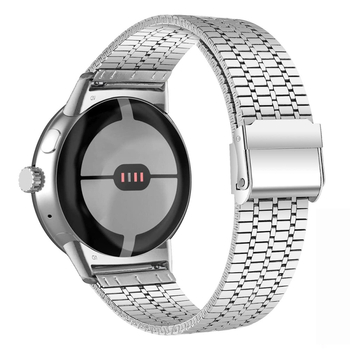 Pixel Watch 4 Bratara Milanese din metal, cu cataramă de siguranță cu șapte mărgele, oțel inoxidabil, greutate ~50 g