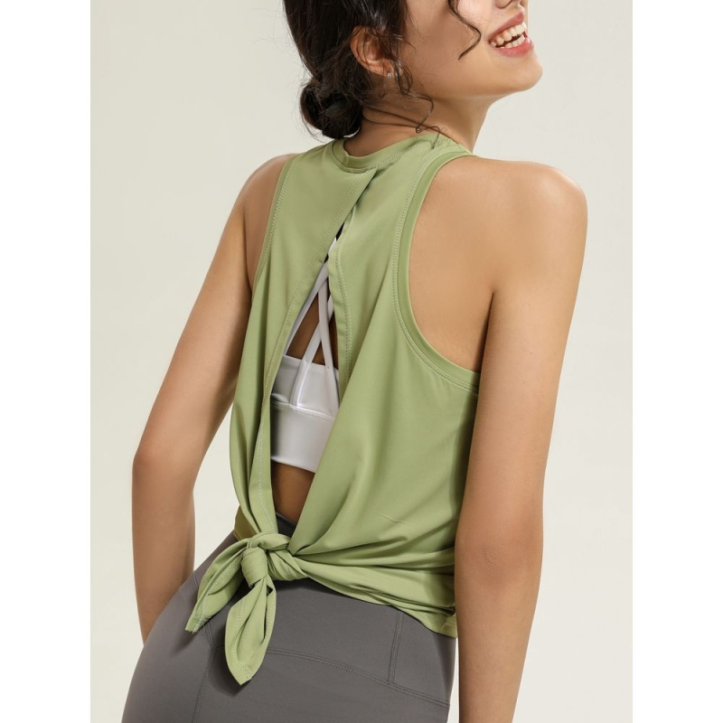 Tricou fără mâneci din mătase Mulberry, guler rotund, mercerizat, croială în formă A