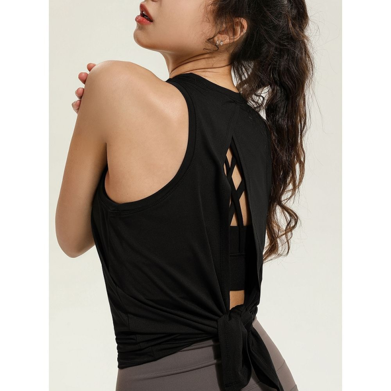 Tricou fără mâneci din mătase Mulberry, guler rotund, mercerizat, croială în formă A