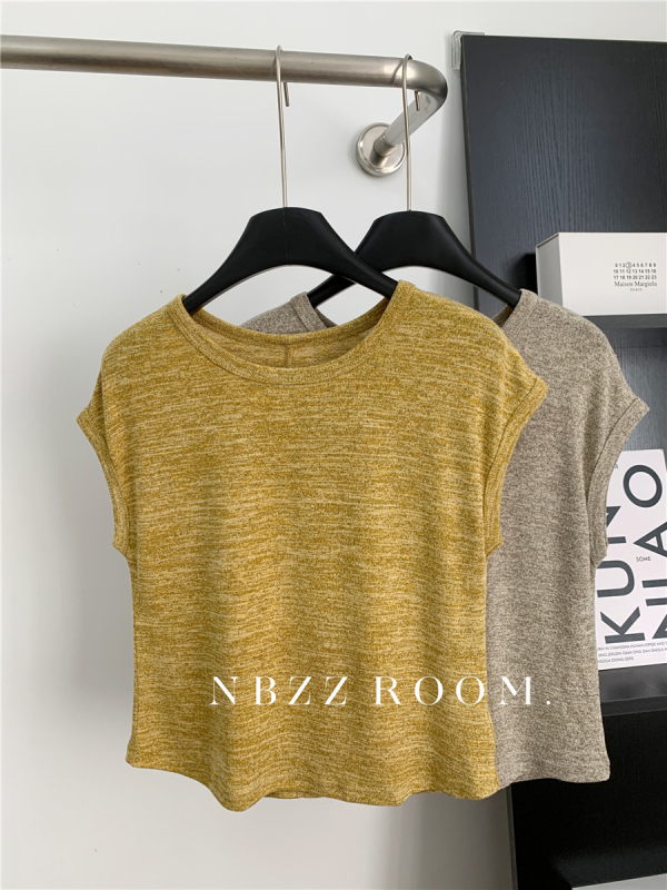 NBZZROOM majica, japansko-korejski ležerni stil, raglan rukavi, okrugli vrat, široki kroj