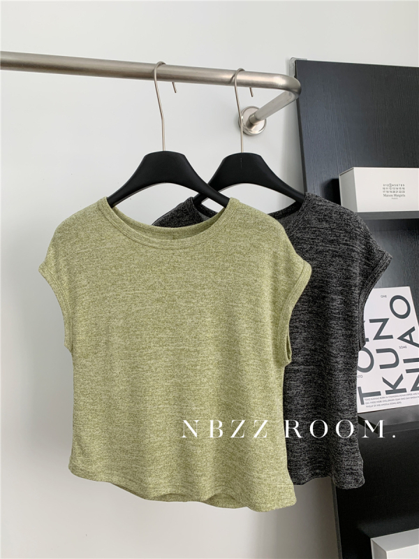 NBZZROOM majica, japansko-korejski ležerni stil, raglan rukavi, okrugli vrat, široki kroj