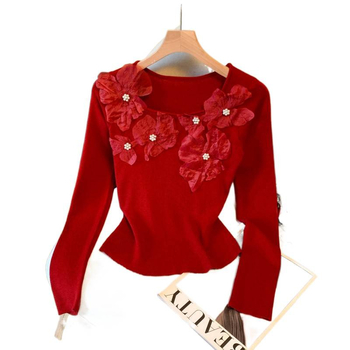 Pulover tricotat cu glugă din nailon, mâneci foarte lungi, model solid