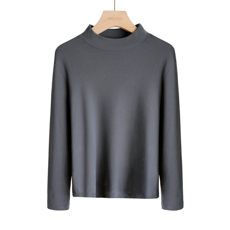 Dámsky spodný top so Sun fleece látkou, polyesterom, polovičný vysoký golier, pulóverový strih, dlhé rukávy