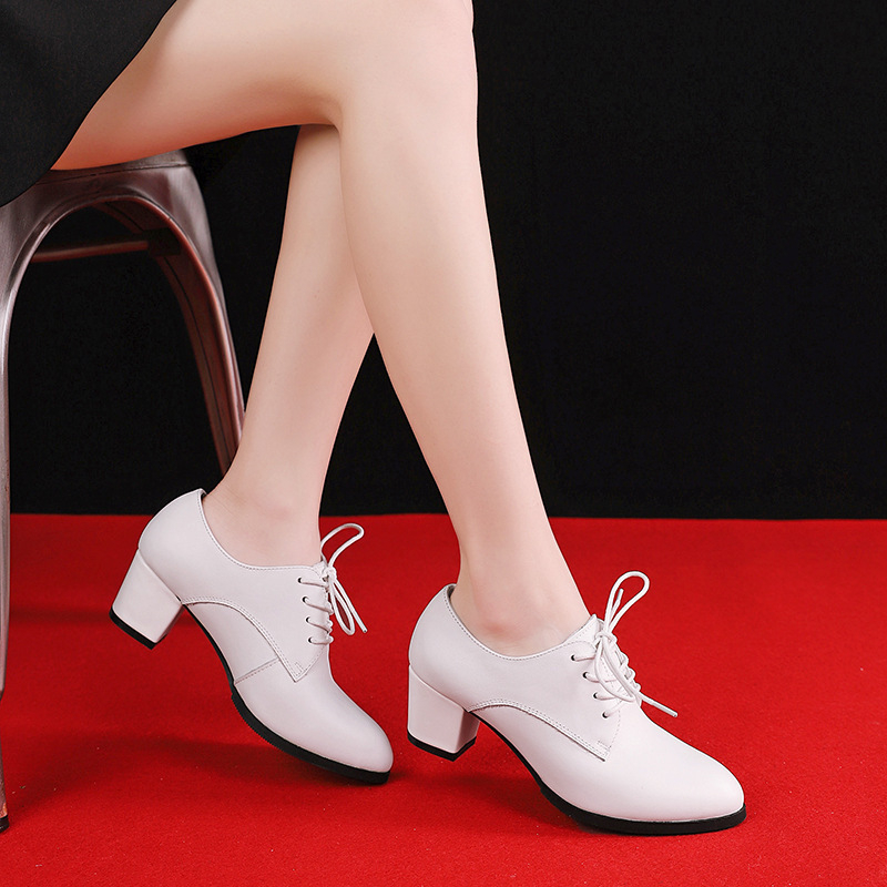 Pantofi de dans Latin pentru profesori – Piele Napa de primă clasă pentru partea superioară, talpă din cauciuc, respirabili, impermeabili, durabili și cu absorbție la șocuri, pentru femei adulte