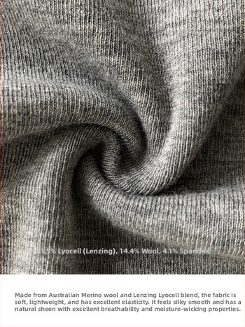 Tricou T-shirt Lyocell (80-90%), mâneci lungi, guler dublu, croială slim