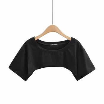 Tricou din bumbac, mâneci scurte, croială lejeră, guler rotund, stil urban.