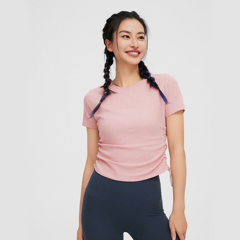 Pioneer majica od pamuka s elastanom, okrugli ovratnik, kratki rukavi, obična duljina (50–65 cm), proljeće 2025, gradski stil
