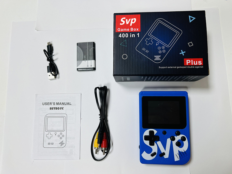 Portatīvā 40-in-1 spēļu konsole bērniem — iebūvētā atmiņa, USB un AV savienojumi, vadsavienojums, AVG piedzīvojumu spēles, diviem spēlētājiem atbalsts