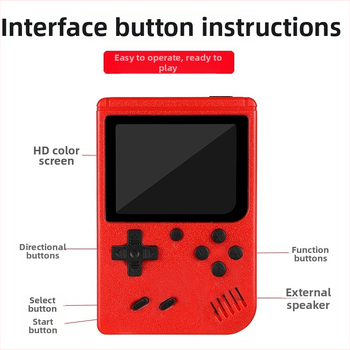 Portatīvā retro spēļu konsole, 40-in-1, diviem spēlētājiem, iebūvēta atmiņa, USB un AV izejas, MP4 video atskaņotājs