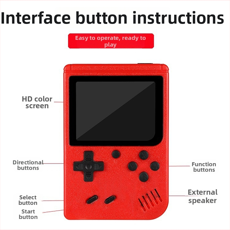 Portatīvā retro spēļu konsole, 40-in-1, diviem spēlētājiem, iebūvēta atmiņa, USB un AV izejas, MP4 video atskaņotājs