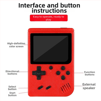 Portatīvā retro spēļu konsole, 40-in-1, diviem spēlētājiem, iebūvēta atmiņa, USB un AV izejas, MP4 video atskaņotājs