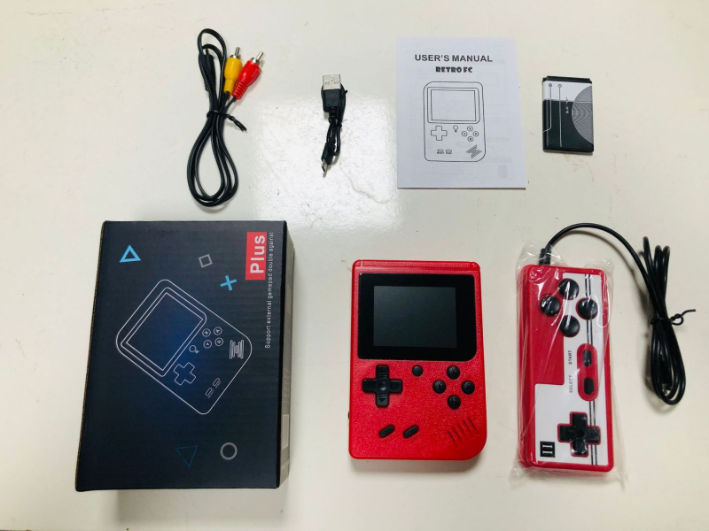 Portatīvā retro spēļu konsole, 40-in-1, diviem spēlētājiem, iebūvēta atmiņa, USB un AV izejas, MP4 video atskaņotājs