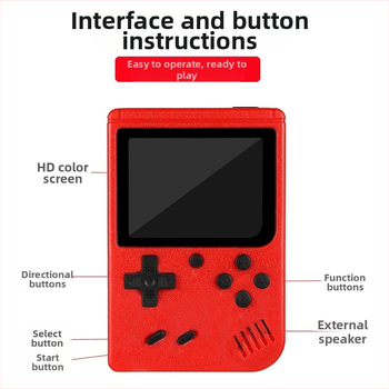 Portatīvā retro spēļu konsole, 40-in-1, diviem spēlētājiem, iebūvēta atmiņa, USB un AV izejas, MP4 video atskaņotājs