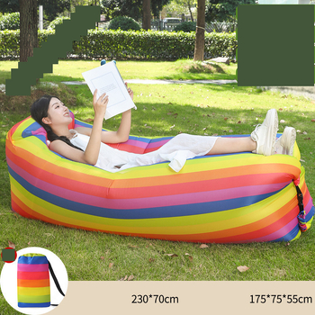 Pripučiama pagalvės tipo sofa iš gamintojo, nešiojama lauko sofa su tinginiu, sulankstoma pripučiama lova, miegmaišis