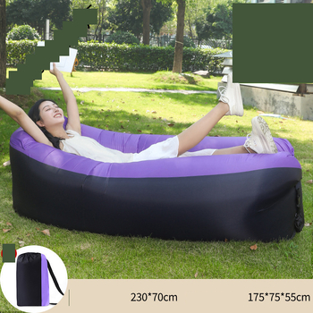 Pripučiama pagalvės tipo sofa iš gamintojo, nešiojama lauko sofa su tinginiu, sulankstoma pripučiama lova, miegmaišis