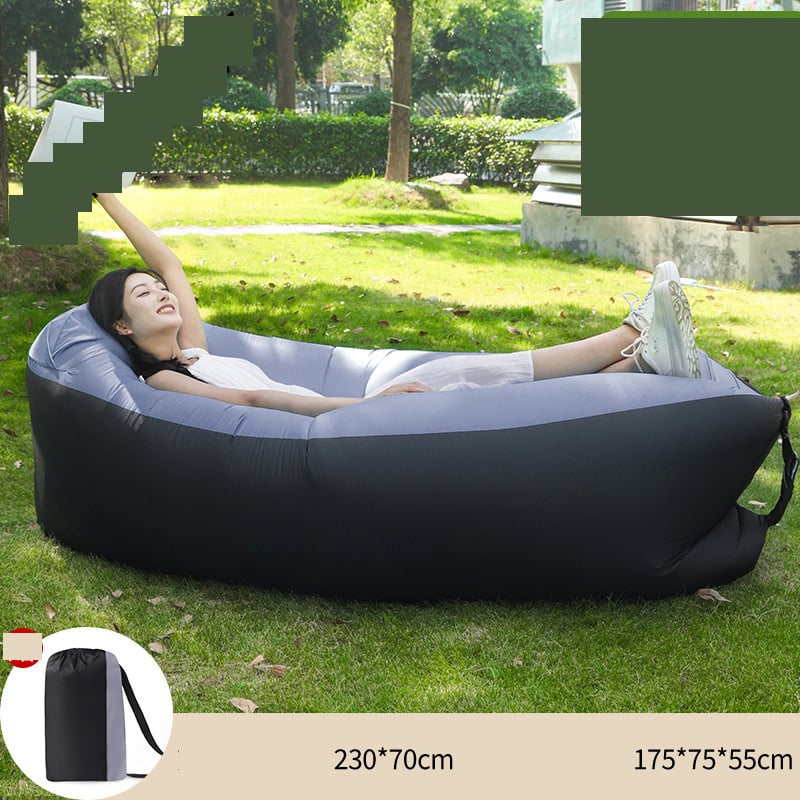 Pripučiama pagalvės tipo sofa iš gamintojo, nešiojama lauko sofa su tinginiu, sulankstoma pripučiama lova, miegmaišis