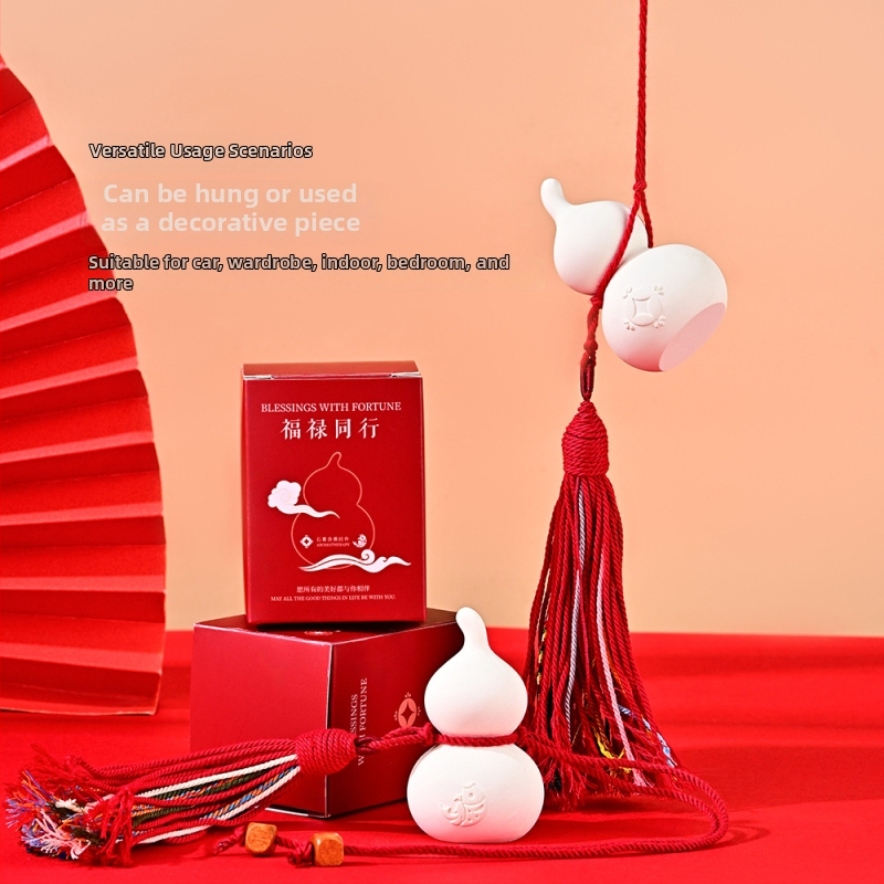 Pritaikytas kinų stiliaus gipso automobilio papuošalas su aromaterapijos funkcija – kvapų sklaida, kvapų šalinimas, vidaus dekoras