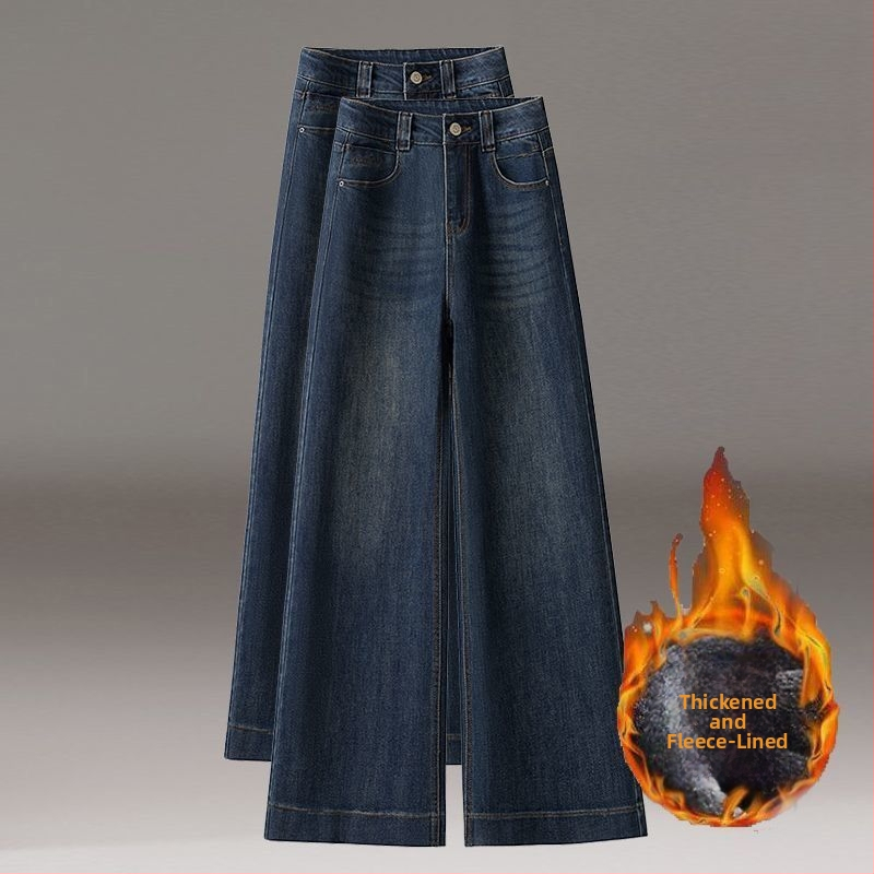 Džínsy s vysokým pásom, rovný strih, denim s elastanom, voľný, neformálny štýl
