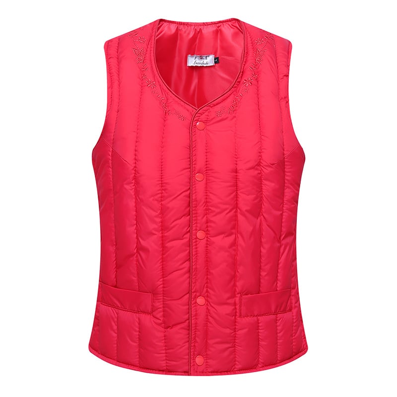 Sieviešu TR auduma veste ar pūka un kokvilnas pildījumu, silta, retro stils, regulāra piegriezne, PVC ≤30%, ar etiķeti