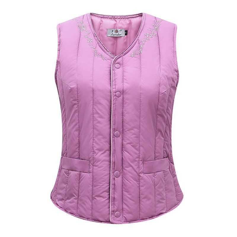 Sieviešu īsa pūka-pamats vest, šaura griezuma, rudens-ziemas, ķīniešu stils, parasta versija (TR audums; PVC ≤30%; literārais retro)