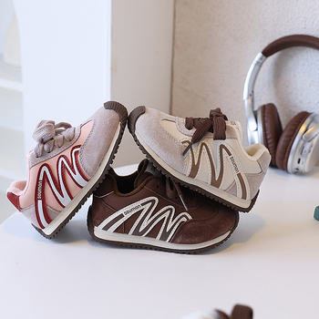 Forrest Gump stiilis laste talvekingad Velcro sulgemisega, tüdrukutele, ülemine materjal: split nahk, talla: kumm, vanus 4-6 aastat