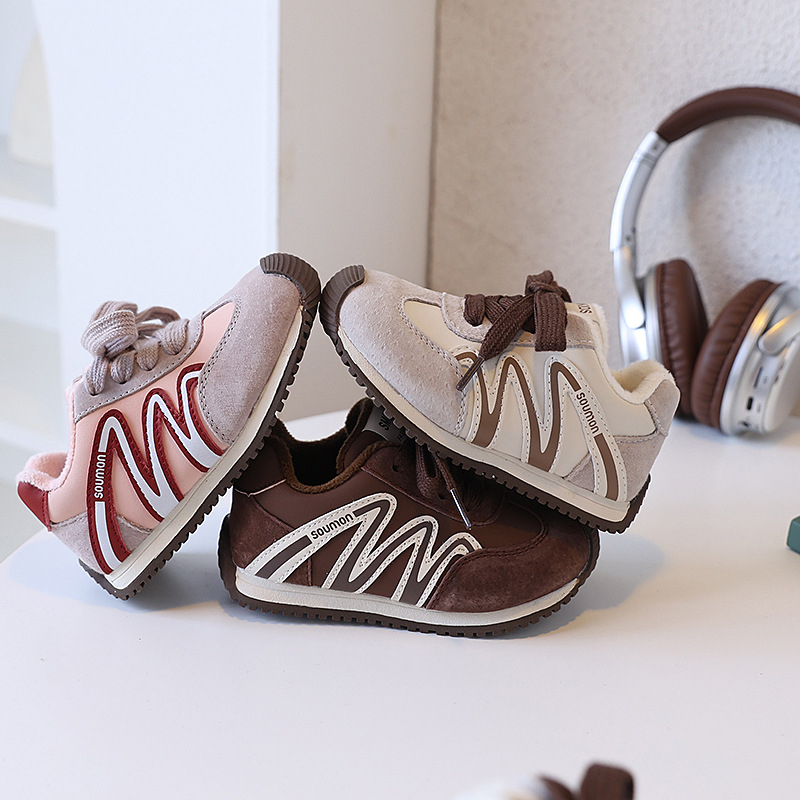 Forrest Gump stiilis laste talvekingad Velcro sulgemisega, tüdrukutele, ülemine materjal: split nahk, talla: kumm, vanus 4-6 aastat