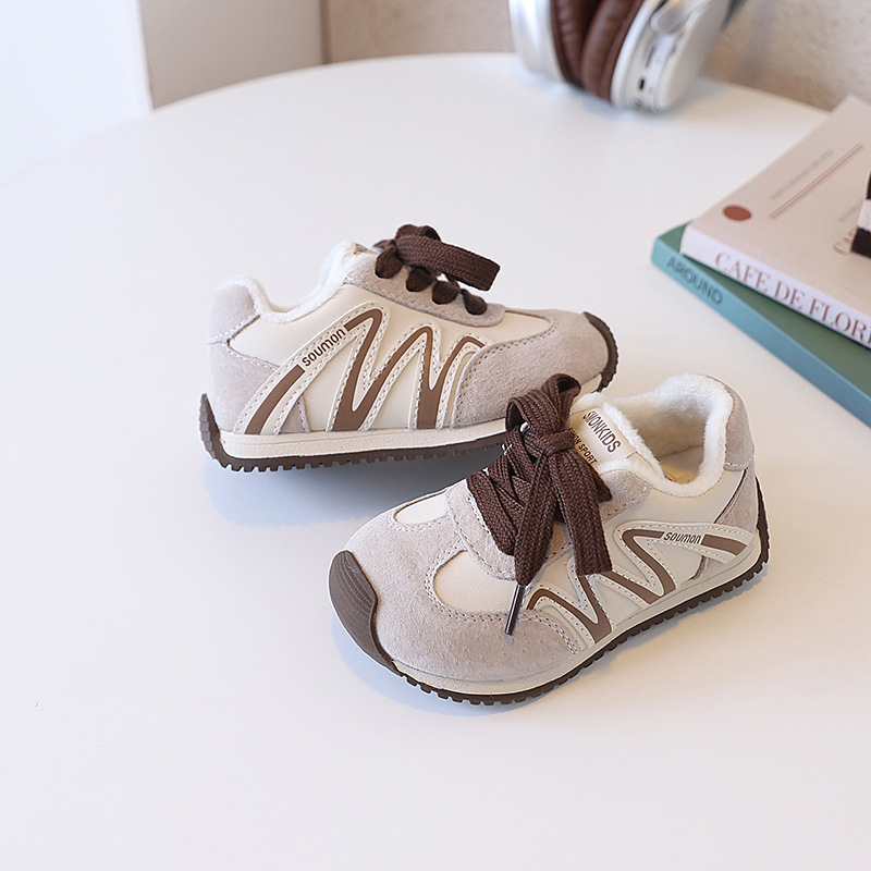 Forrest Gump stiilis laste talvekingad Velcro sulgemisega, tüdrukutele, ülemine materjal: split nahk, talla: kumm, vanus 4-6 aastat