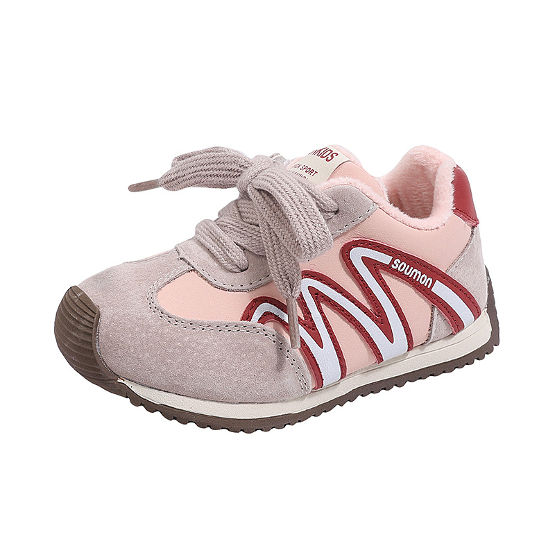 Forrest Gump stiilis laste talvekingad Velcro sulgemisega, tüdrukutele, ülemine materjal: split nahk, talla: kumm, vanus 4-6 aastat