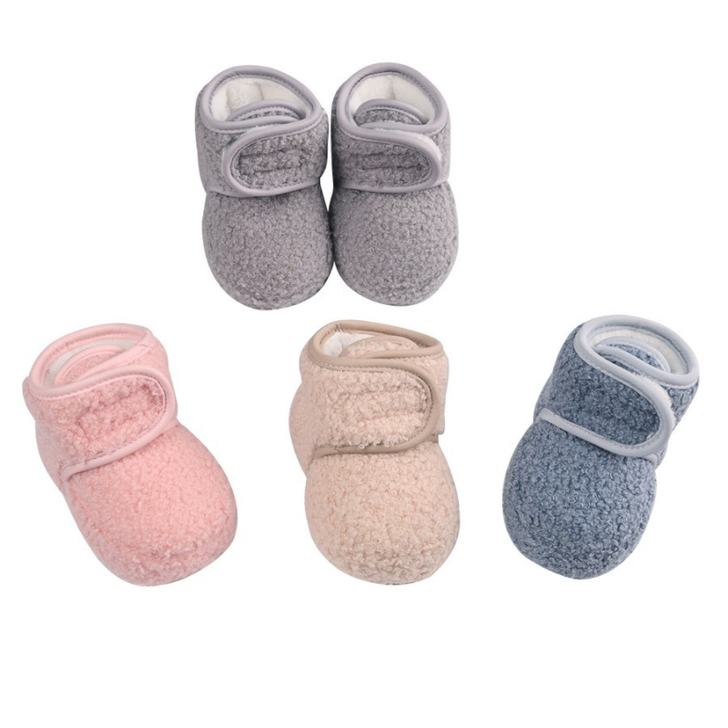 Beebide kõnnijalanõud 1–3-aastastele, Velcro kinnitusega, pehme PU talla, soe fleece vooder, libisemisvastane talviseks kasutamiseks